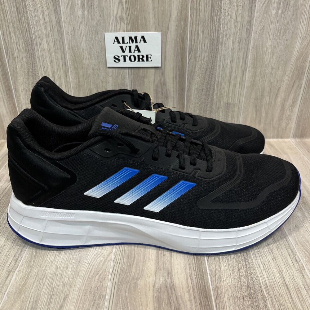 Adidas Men's Duramo 10 HR1200 Black Blue Running Shoes Sneakers Size 13